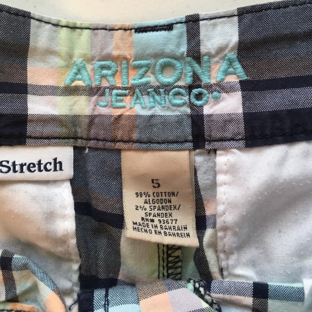 Arizona plaid women’s shorts